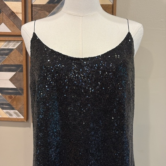 Ralph Lauren Collection Embellished Sequin Tank Top Black 8 - Picture 2 of 9